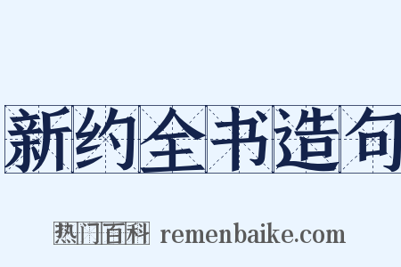 新约全书造句是什么意思的图片